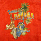 Vintage Tommy Bahama Shirt Adult EXTRA LARGE Orange Camp Silk Calypso Heat Y2K