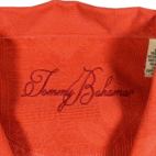 Vintage Tommy Bahama Shirt Adult EXTRA LARGE Orange Camp Silk Calypso Heat Y2K