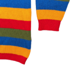 Vintage Amana Woolen Mill Sweater Adult LARGE Red Striped Raglan Rainbow 80s