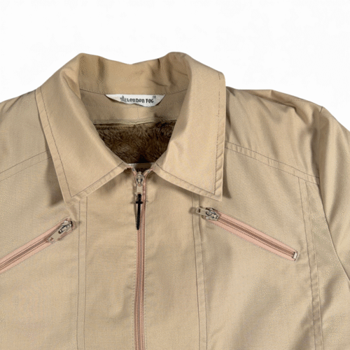 Vintage London Fog Jacket Adult MEDIUM 42 Brown Faux Fur Pile Lining Safari 70s-2 Vintage London Fog Jacket Adult MEDIUM 42 Brown Faux Fur Pile Lining Safari 70s