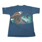 Vintage Smoky Mountains Shirt Adult EXTRA LARGE Blue Eagles Nature USA Made 90s