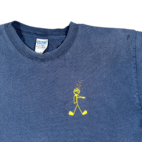 Vintage 420 Shirt Adult LARGE Blue Buddy Breathing Puff Give Funny Y2K