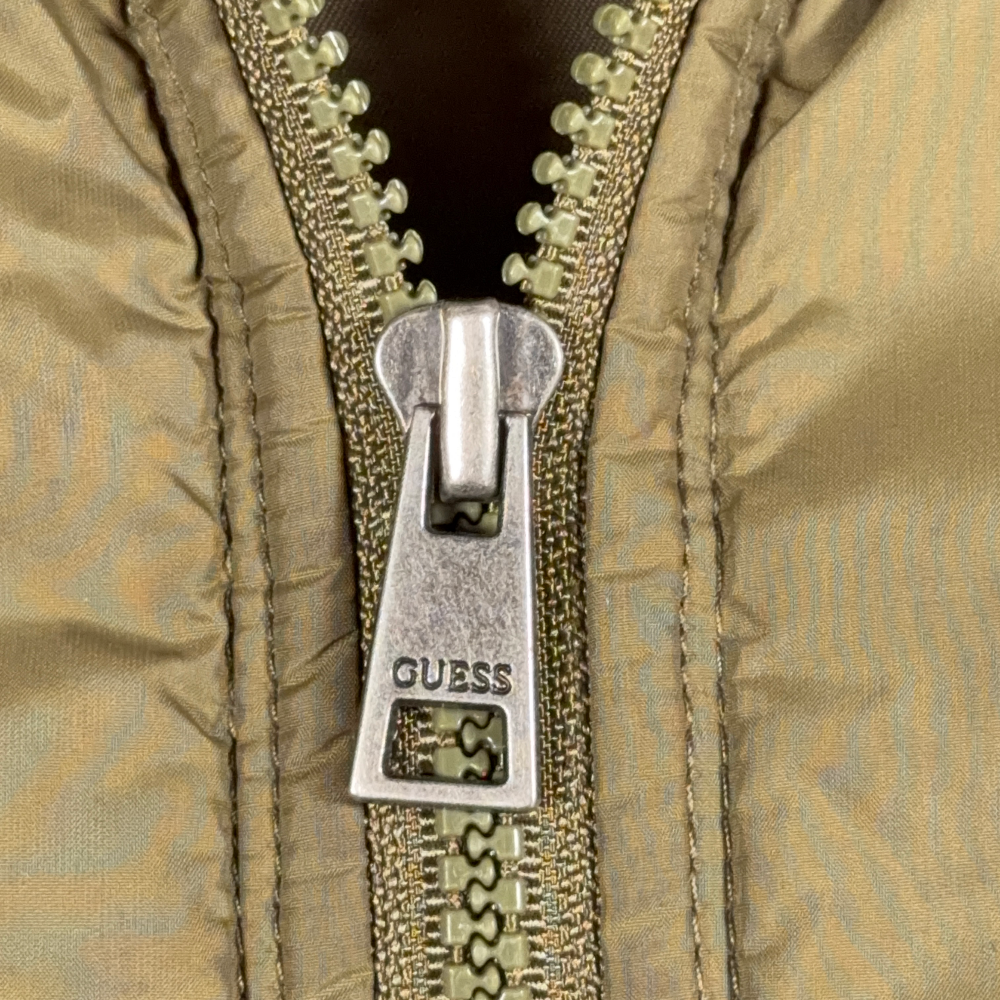 Guess Jacket Adult EXTRA LARGE Green Quilted Sweater Sleeve Bomber Military Army-8 Guess Jacket Adult EXTRA LARGE Green Quilted Sweater Sleeve Bomber Military Army