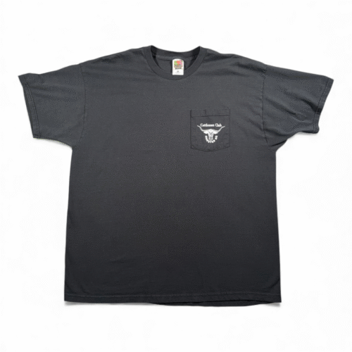 Vintage Cattleman Club Shirt Adult EXTRA LARGE Black Pocket Texas Longhorn 90s-2 Vintage Cattleman Club Shirt Adult EXTRA LARGE Black Pocket Texas Longhorn 90s