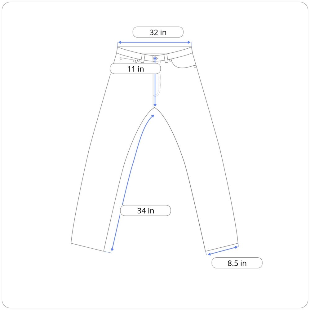 Levis Signature Jeans Mens 32x34 Blue Bootcut Medium Wash Denim Western Stretch-measurements Levis Signature Jeans Mens 32x34 Blue Bootcut Medium Wash Denim Western Stretch