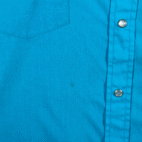 Vintage Sheplers Western Shirt Adult 2XL XXL Blue Pearl Snap Cowboy Rodeo 90s