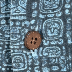 Vintage LL Bean Shirt Adult EXTRA LARGE Blue Mayan Aztec Tribal Camp Print Y2K