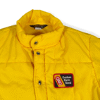 Vintage Swingster Jacket Adult SMALL Yellow Quilted Puffer Farm Seed Work 80s