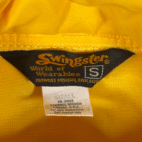 Vintage Swingster Jacket Adult SMALL Yellow Quilted Puffer Farm Seed Work 80s
