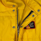 Vintage Swingster Jacket Adult SMALL Yellow Quilted Puffer Farm Seed Work 80s
