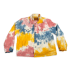 Levis Jean Jacket Adult EXTRA LARGE Yellow Blue Pink Tie Dye White Denim Trucker