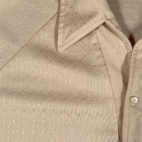 Vintage Resort Ware Polo Shirt Adult MEDIUM Brown Sparkle Pin Dot Disco 70s