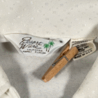 Vintage Resort Ware Polo Shirt Adult MEDIUM White Sparkle Pin Dot Disco 70s