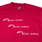 Vintage River Downs Shirt Adult MEDIUM Red Horse Racetrack Cincinnati USA 90s