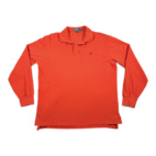 Vintage Ralph Lauren Polo Shirt Adult LARGE Orange Long Sleeve Small Pony 90s