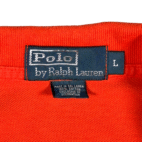 Vintage Ralph Lauren Polo Shirt Adult LARGE Orange Long Sleeve Small Pony 90s