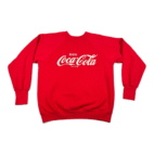 Vintage Coca Cola Sweater Adult MEDIUM Red White Enjoy Coke Raglan USA 80s