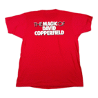 Vintage David Copperfield Shirt Adult MEDIUM Red Magic Show Screen Stars USA 80s