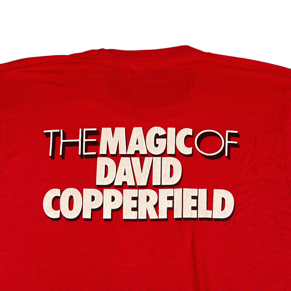 Vintage David Copperfield Shirt Adult MEDIUM Red Magic Show Screen Stars USA 80s-4 Vintage David Copperfield Shirt Adult MEDIUM Red Magic Show Screen Stars USA 80s