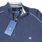 Jack Nicklaus Sweater Adult EXTRA LARGE Blue Quarter Zip Golf Pullover Tags