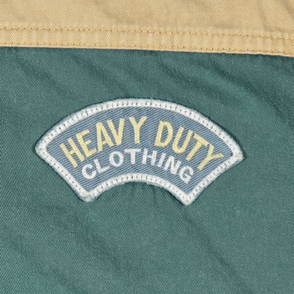 Vintage Gap Vest Adult MEDIUM Brown Green Color Block Mechanic Patches Work 90s-5 Vintage Gap Vest Adult MEDIUM Brown Green Color Block Mechanic Patches Work 90s