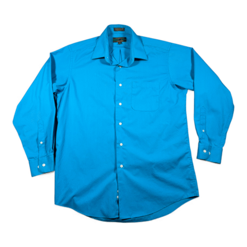 Vintage Alexander Julian Colours Shirt Adult MEDIUM Blue Dress Preppy Bright 90s