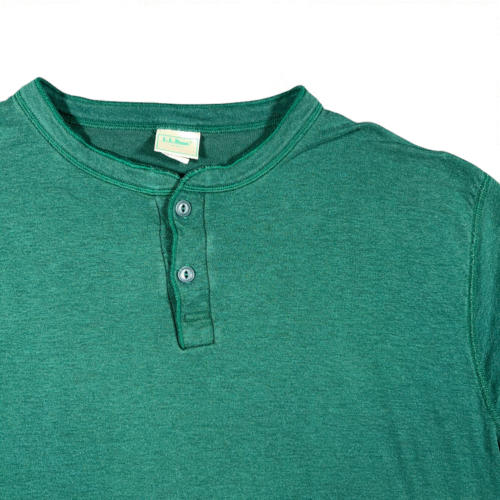 Vintage LL Bean Shirt Adult EXTRA LARGE Green Henley River Drivers Wool 80s-2 Vintage LL Bean Shirt Adult EXTRA LARGE Green Henley River Drivers Wool 80s