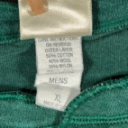 Vintage LL Bean Shirt Adult EXTRA LARGE Green Henley River Drivers Wool 80s