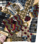 Vintage Masters Polo Shirt Adult 2XL XXL Brown Golf Patchwork Plaid Novelty 90s