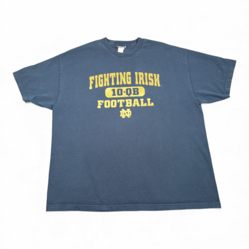 Vintage Notre Dame Shirt Adult 2XL XXL Blue Fighting Irish Football Quinn Y2K