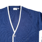 Vintage Sears Sweater Adult LARGE Blue Fair Isle Cardigan Mens Store Grandpa 90s