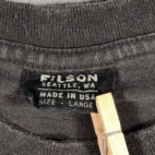 Vintage Filson Shirt Adult LARGE Black Pocket USA Made Workwear Fade Seattle 90s