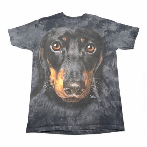 Dog Shirt Adult LARGE Black Tie Dye Dachshund Lover The Mountain Vincent Hie