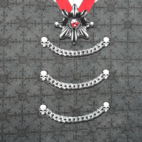 Vampire Shirt Adult 2XL Black Dracula Tuxedo Costume Gothic Skull Bat Medallion