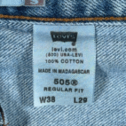 Vintage Levis Jeans Mens 35x28 Blue Regular Fit 505 Light Wash Denim Y2K