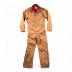 Vintage Walls Coveralls Adult LARGE Brown Canvas Blizzard Pruf Insulated USA 80s