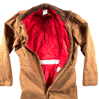 Vintage Walls Coveralls Adult LARGE Brown Canvas Blizzard Pruf Insulated USA 80s