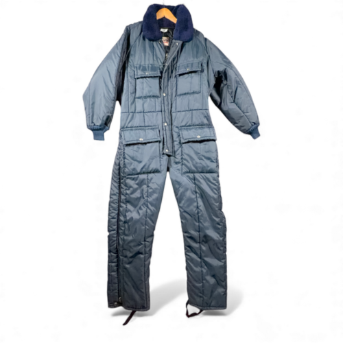 Vintage Walls Coveralls Adult LARGE Blue Blizzard Pruf Insulated Quilted USA 80s