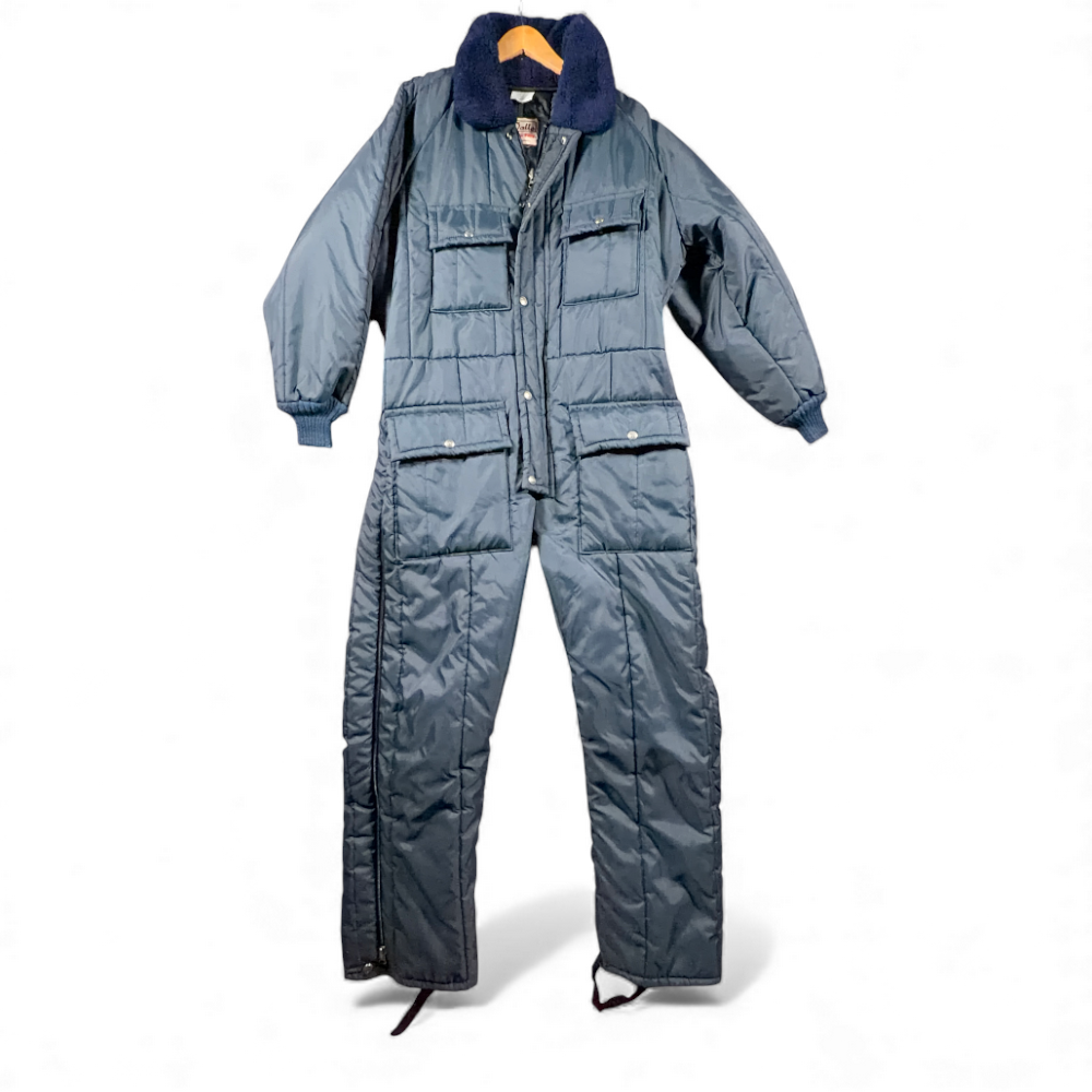 Vintage Walls Coveralls Adult LARGE Blue Blizzard Pruf Insulated Quilted USA 80s-1 Vintage Walls Coveralls Adult LARGE Blue Blizzard Pruf Insulated Quilted USA 80s