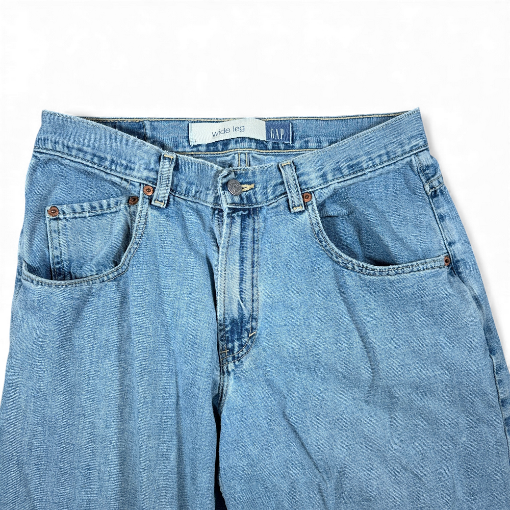 Vintage Gap Jeans Mens 30x30 Blue Wide Leg Light Wash Denim Baggy Skater USA 90s-3 Vintage Gap Jeans Mens 30x30 Blue Wide Leg Light Wash Denim Baggy Skater USA 90s