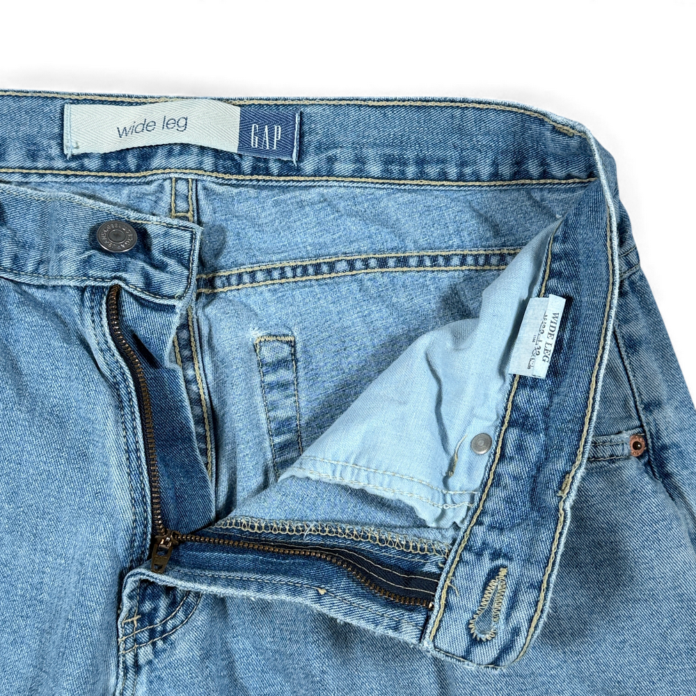 Vintage Gap Jeans Mens 30x30 Blue Wide Leg Light Wash Denim Baggy Skater USA 90s-4 Vintage Gap Jeans Mens 30x30 Blue Wide Leg Light Wash Denim Baggy Skater USA 90s