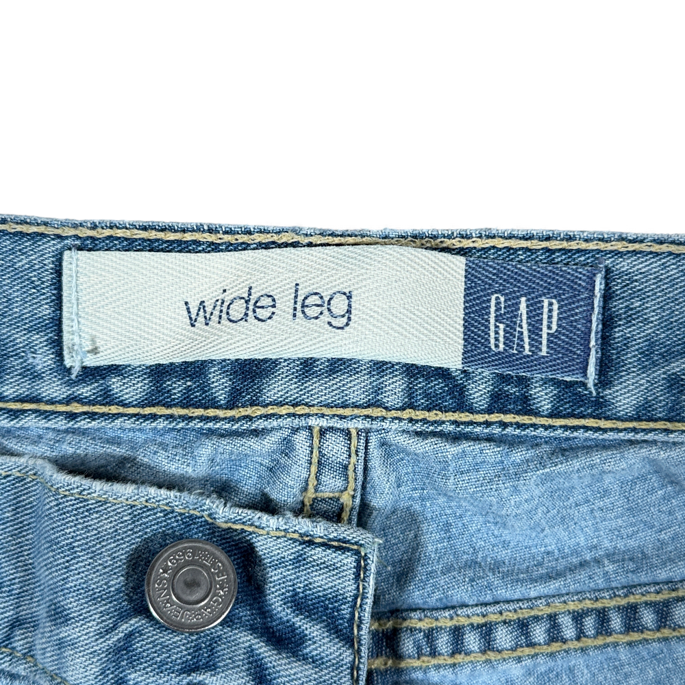 Vintage Gap Jeans Mens 30x30 Blue Wide Leg Light Wash Denim Baggy Skater USA 90s-5 Vintage Gap Jeans Mens 30x30 Blue Wide Leg Light Wash Denim Baggy Skater USA 90s