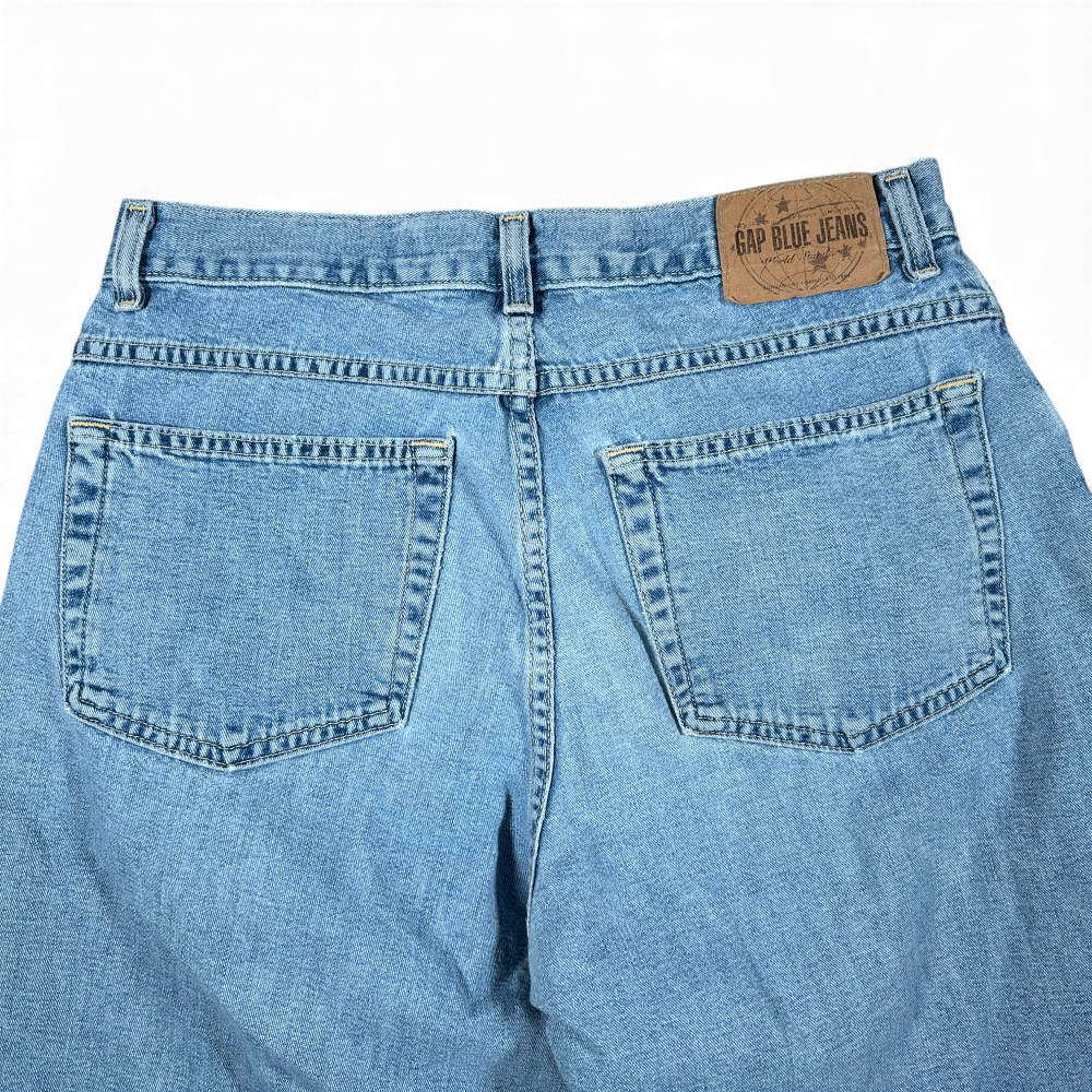 Vintage Gap Jeans Mens 30x30 Blue Wide Leg Light Wash Denim Baggy Skater USA 90s-7 Vintage Gap Jeans Mens 30x30 Blue Wide Leg Light Wash Denim Baggy Skater USA 90s