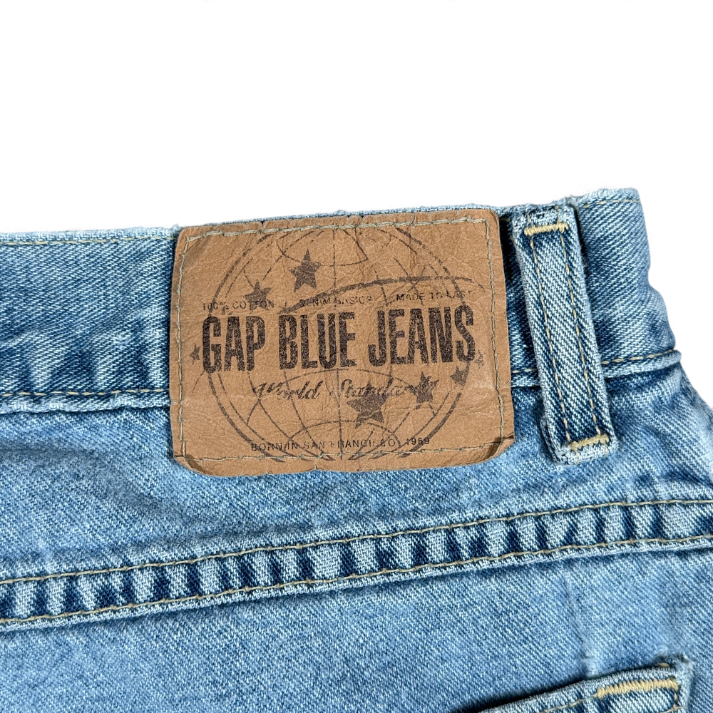 Vintage Gap Jeans Mens 30x30 Blue Wide Leg Light Wash Denim Baggy Skater USA 90s-8 Vintage Gap Jeans Mens 30x30 Blue Wide Leg Light Wash Denim Baggy Skater USA 90s