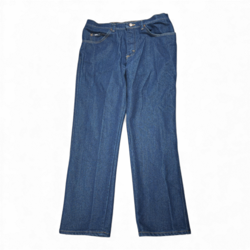 Vintage Lee Jeans Mens 34x30 Blue Straight Fit Dark Wash Cotton Poly Blend Y2K