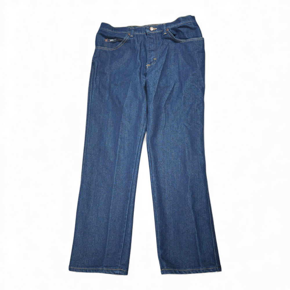 Vintage Lee Jeans Mens 34x30 Blue Straight Fit Dark Wash Cotton Poly Blend Y2K-1 Vintage Lee Jeans Mens 34x30 Blue Straight Fit Dark Wash Cotton Poly Blend Y2K