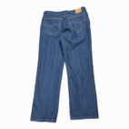 Vintage Lee Jeans Mens 34x30 Blue Straight Fit Dark Wash Cotton Poly Blend Y2K