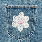 Vintage Lee Vest Womens EXTRA LARGE Blue Patched Upcycled Holly Hobbie Denim 80s