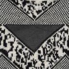 Vintage Giani Leone Sweater Adult 2XL Black White Acrylic Geometric Leather 80s