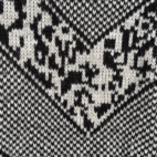 Vintage Giani Leone Sweater Adult 2XL Black White Acrylic Geometric Leather 80s